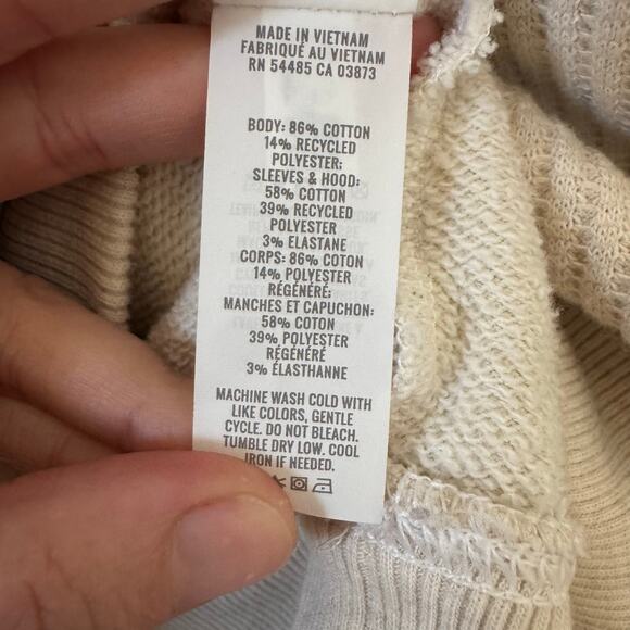 Aerie Essential Waffle Hoodie & Trouser Set in "Heather Frost" Tan Size Small - Picture 15 of 15